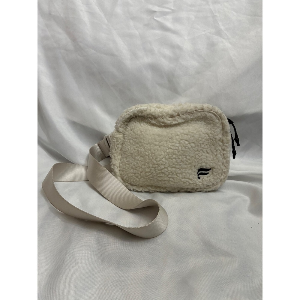 Fabletics Sherpa Fleece Belt Bag Cream Off White Waist Pack Crossbody Pouch
